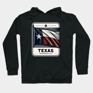 LoneStar Minimalist: Trendy Texas Independence day Hoodie